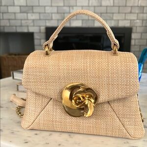 Ted Baker Cream and Gold Shoulder Bag w/ removable strap